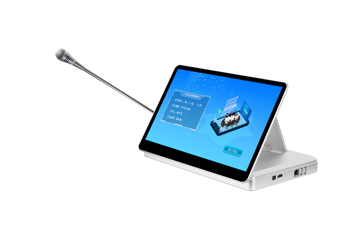 雙屏桌面折疊式會議終端（帶話筒）