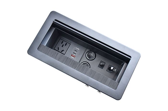 桌面線材自動(dòng)回收多媒體信息盒